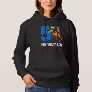 Birthday Boy 5 Riding Rider Horse Love Party Hoodie