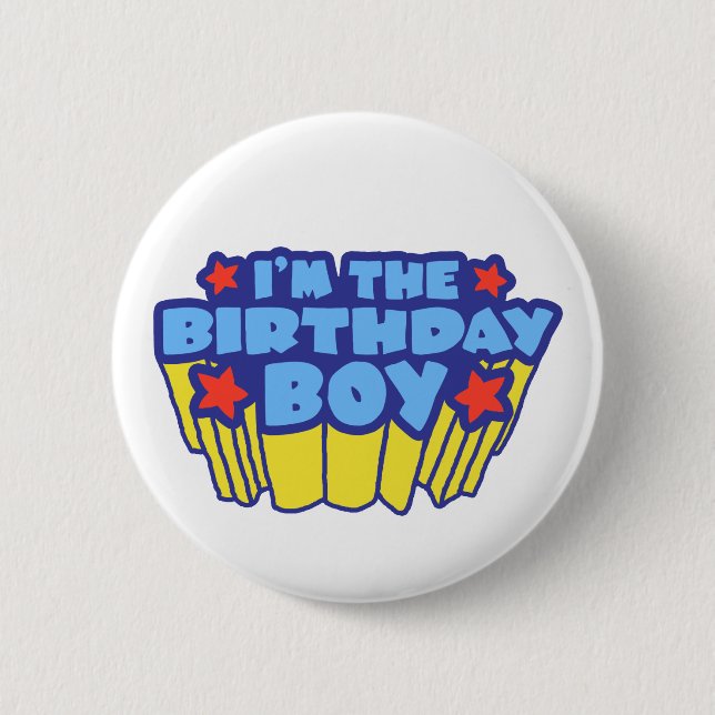 Birthday Boy 6 Cm Round Badge (Front)