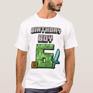 Birthday Boy 6th Birthday I'm 6 Year Old Gamer Pix T-Shirt