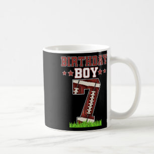 Birthday Boy 7 Football Lover Ball 7 Years Old Bda Coffee Mug