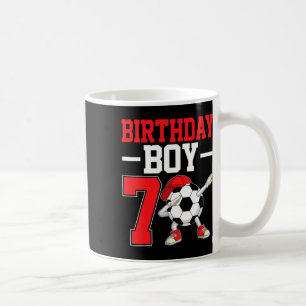 Birthday Boy 7 Years Old Dabbing Soccer 7th Birthd Coffee Mug