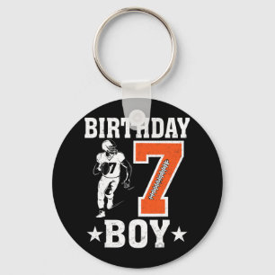 Birthday Boy 7 Years Old Football Lover 7th Birthd Key Ring
