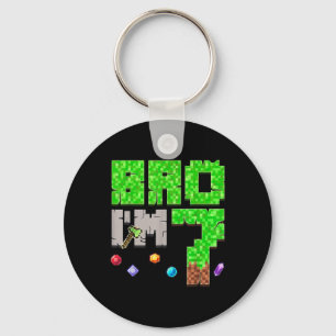 Birthday Boy 7th Birthday Im 7 Year Old Gamer Pixe Key Ring