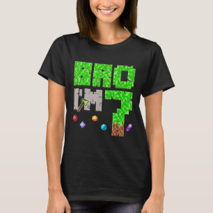 Birthday Boy 7th Birthday Im 7 Year Old Gamer Pixe T-Shirt