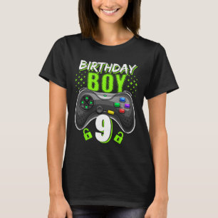 Birthday Boy 9 Video Game Controller Gamer 9th Bir T-Shirt