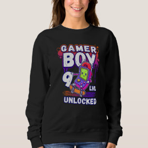 Birthday Boy 9 Year Old Handheld Gaming Console Ga Sweatshirt