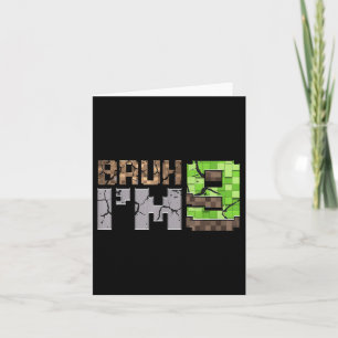 Birthday Boy 9th Bruh Im 9 Years Old Gamer Pixel N Card
