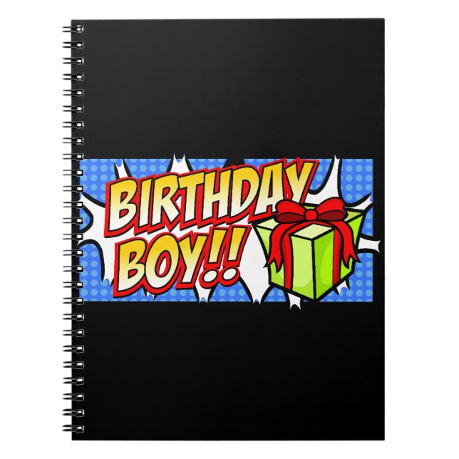 Birthday Boy Banner Notebook (Front)