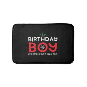 Birthday Boy - Birthday on Christmas Bath Mat