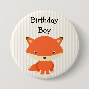 Birthday Boy Button Woodlands Theme