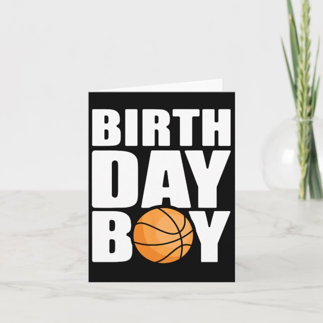 Birthday Boy Bysketbyll Theme Party Future Bysketb Card (Front)