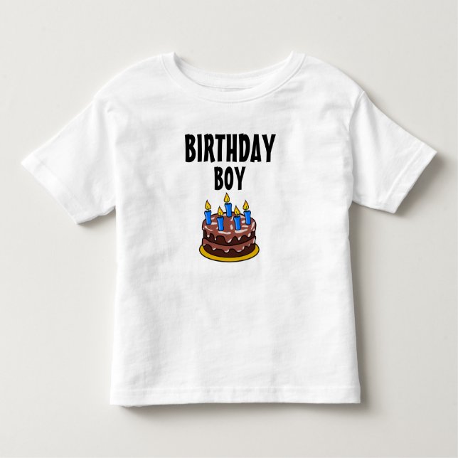Birthday Boy Cake Toddler T-shirt (Front)