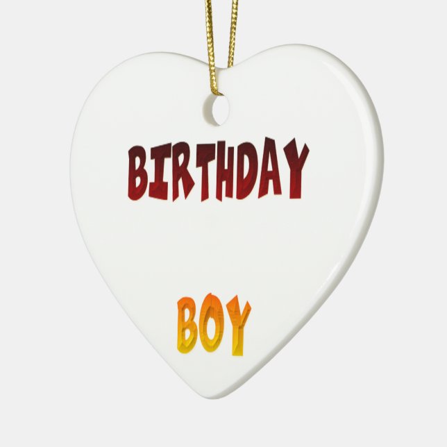 Birthday Boy Ceramic Ornament (Left)