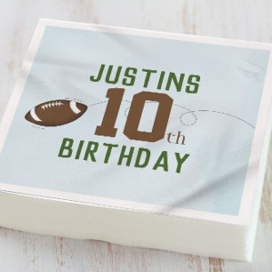 Birthday Boy Custom Football Party Napkin