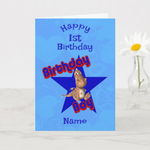 Birthday Boy Cute Dinosaur Birthday  Card