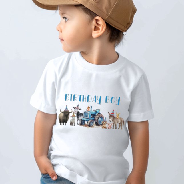 Birthday Boy Farm Animals Tractor T-Shirt (Creator Uploaded)