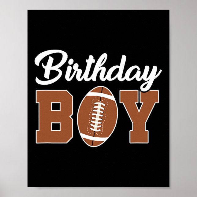 Birthday Boy Football Birthday Party Family Matchi Poster (Front)
