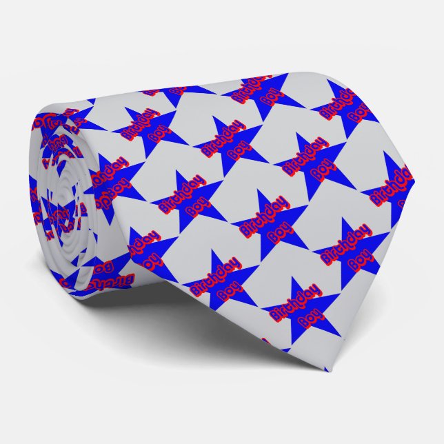 Birthday Boy Funny Tie (Rolled)