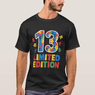 Birthday Boy Girl 13 Year Old Autism Awareness Tee