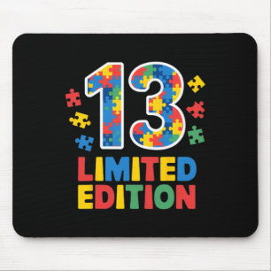 Birthday Boy Girl 13 Year Old Autism Awareness Tee Mouse Pad