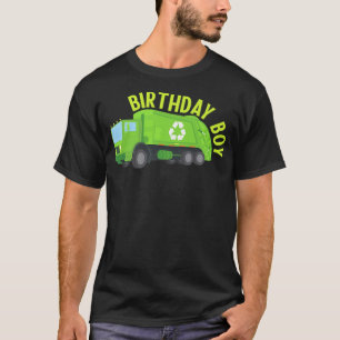 Birthday Boy - Green Garbage Truck T-Shirt