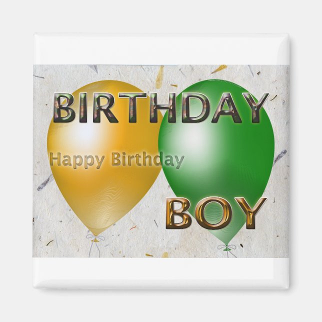 Birthday Boy Happy Birthday Magnet (Front)