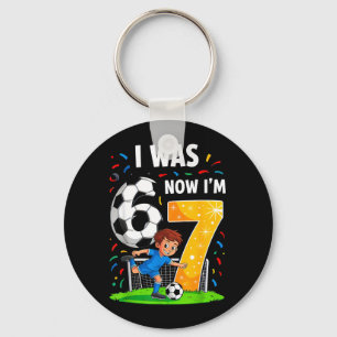 Birthday Boy I was 6 Now Im 7 Six Seven Soccer 67 Key Ring