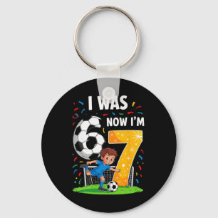 Birthday Boy I Was 6 Now I'm 7 Six Seven Soccer 67 Key Ring