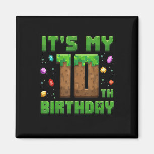 Birthday Boy Its My 10th Birthday Gamer Pixel Numb Magnet
