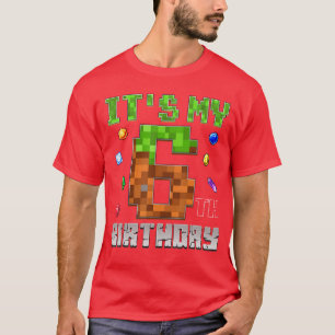 Birthday Boy Its My 6th Birthday Video Game Piel v T-Shirt