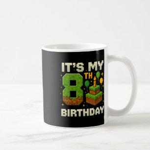 Birthday Boy It's My 8th Birthday Gamer Pixel Boy  Coffee Mug