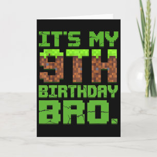 Birthday Boy It's My 9th Birthday 9 Year Old Gamer Card