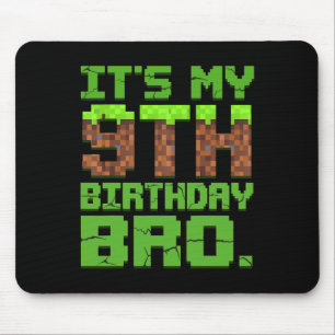 Birthday Boy It's My 9th Birthday 9 Year Old Gamer Mouse Pad