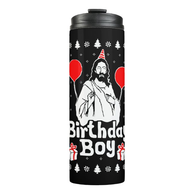 Birthday Boy Jesus Christmas Thermal Tumbler (Front)