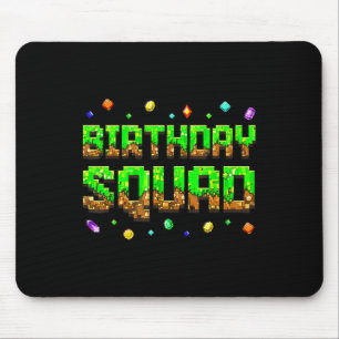 Birthday Boy Kid Birthday Squad Gamer Pixel Family Mouse Pad