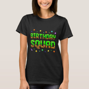 Birthday Boy Kid Birthday Squad Gamer Pixel Family T-Shirt