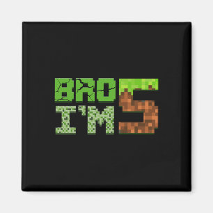 Birthday Boy Kids 5th Birthday 5 Year Old Gamer Pi Magnet