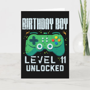 Birthday Boy Level 11 Unlocked Gamer Controller 11 Card