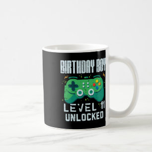 Birthday Boy Level 11 Unlocked Gamer Controller 11 Coffee Mug