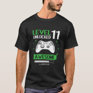 Birthday Boy Level 11 Unlocked Video Game Birthday T-Shirt
