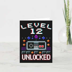 Birthday Boy Level 12 Unlocked Funny Video Game Ga Card