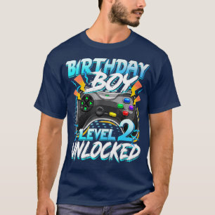 Birthday Boy Level 2 Unlocked Video Game Birthday  T-Shirt