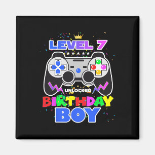 Birthday Boy Level 7 Unlocked Video Game 7th Birth Magnet