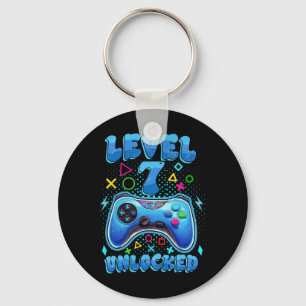 Birthday Boy Level 7 Unlocked Video Gamer Birthday Key Ring