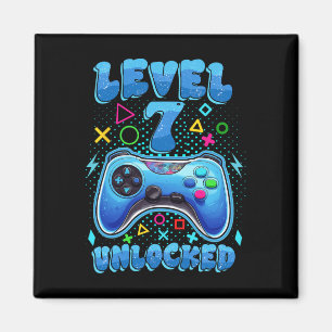 Birthday Boy Level 7 Unlocked Video Gamer Birthday Magnet