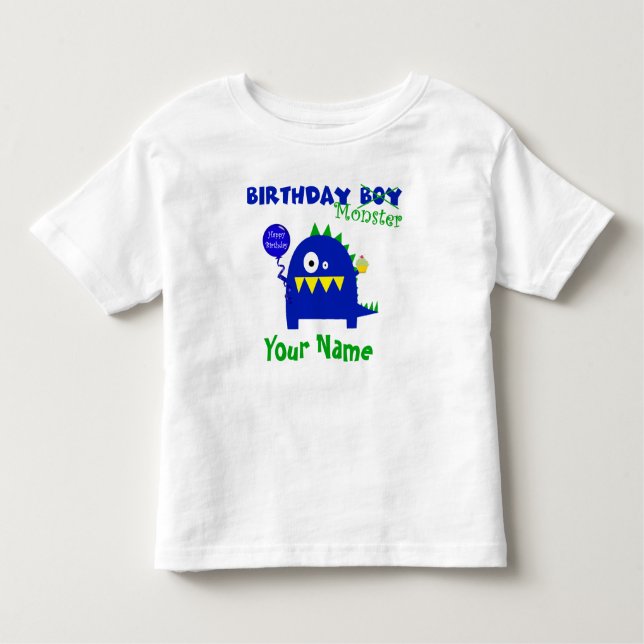Birthday Boy Monster Toddler T-Shirt (Front)