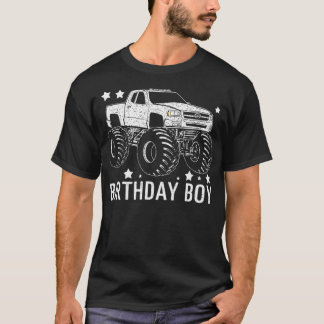 Birthday Boy Monster Truck Awesome Present Adult T-Shirt