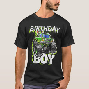 Birthday Boy Monster Truck Birthday Party Gift for T-Shirt