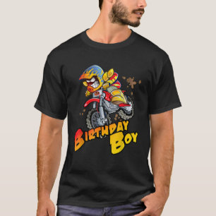 Birthday Boy Motocross Racer Cute Cartoon Dirt Bik T-Shirt