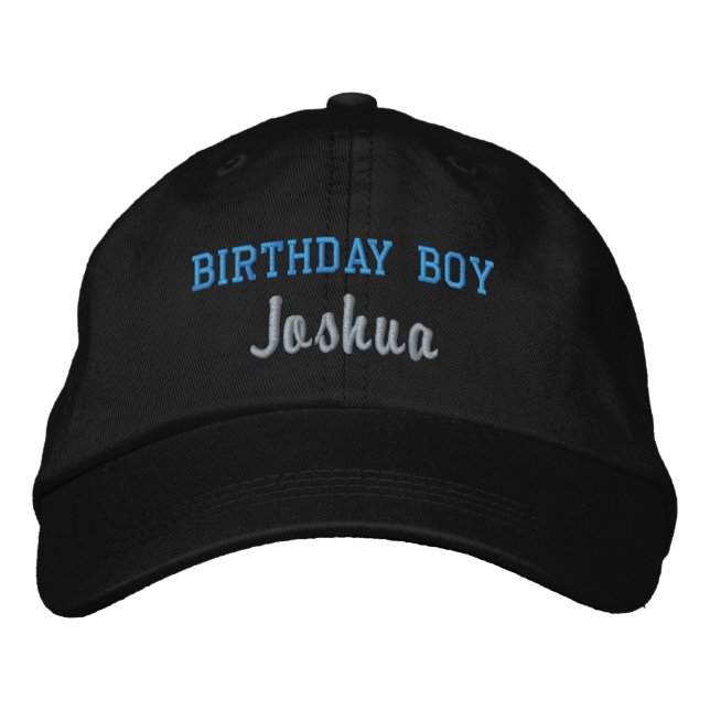 Birthday Boy Personalised Cap, Birthday Party Hat (Front)